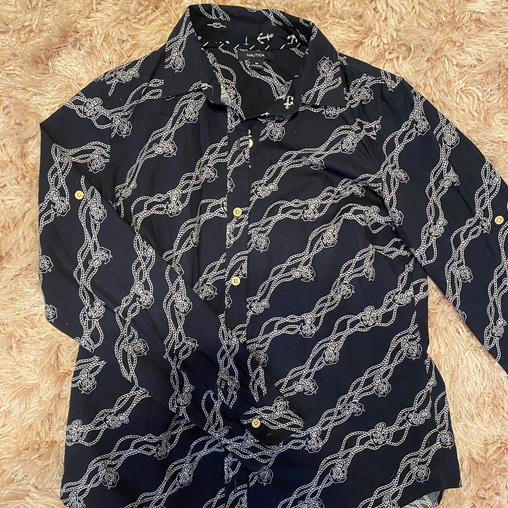 Nautica Medium button down with rope design